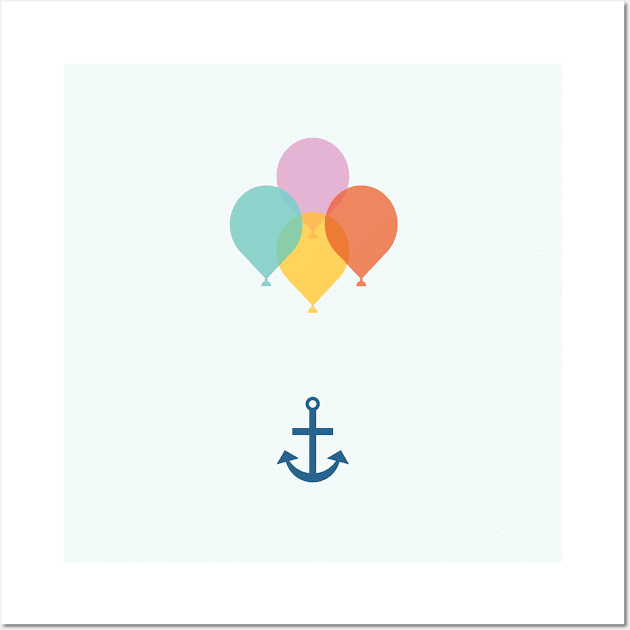 Anchor Balloons Wall Art by OZOROZO